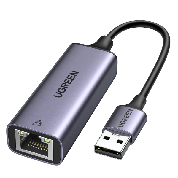 Ugreen USB to RJ45 Ethernet Adapter Aluminum Case Space Gray (UG-50922)