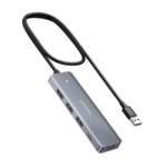 UGREEN 4-Port USB 3.0 Hub with USB-C Power Supply