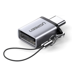 UGREEN Type C to USB 3.0 A Adapter Cable with Lanyard (Space Gray)