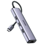 UGREEN USB-C to 3×USB3.0 Hub + RJ45 (1000M) Ethernet Adapter