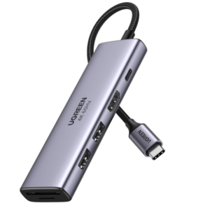 UGREEN 6-in-1 USB-C Hub, USB-C to HDMI (4K@60Hz) + 2 USB-A3.2 + USB-C 3.2 + Gigabit RJ45 + PD (100W)