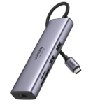 UGREEN 7-in-1 Multifunction Adapter, USB-C to USB3.0 (2 Port) + 4K HDMI + RJ45 + SD&TF Card Reader + PD Port Converter