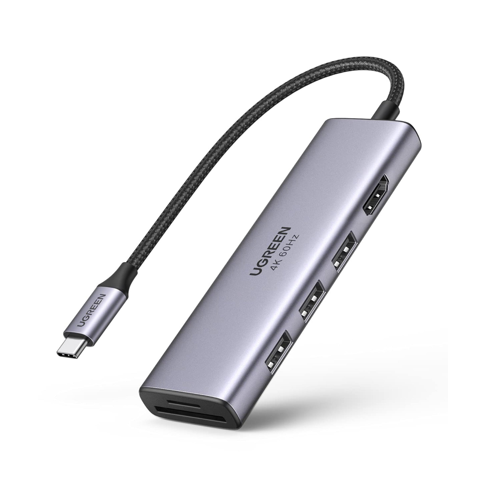 UGREEN 9-in-1 USB-C Multifunction Adapter, USB-C to USB3.0 (2 Port) + USB-C (2 Port) + 4K HDMI + RJ45 Ethernet + SD & TF + PD Port Converter